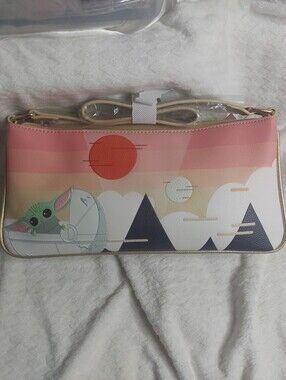 Star Wars x DANI Danielle Nicole Grogu Rays Baguette Bag Shoulder Gold Multi OS